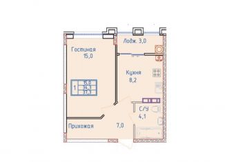 Продается 1-ком. квартира, 37.3 м2, Ставрополь, ЖК Суворов, улица Алексея Яковлева, 3/1