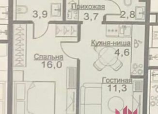 Однокомнатная квартира на продажу, 42.3 м2, Москва, метро Белорусская, жилой комплекс Слава, к1