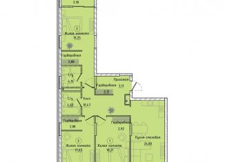 Продаю 3-ком. квартиру, 117.7 м2, Екатеринбург, ЖК Клевер Парк, Машинная улица, 1В/2