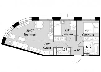 Продается 4-ком. квартира, 59.3 м2, поселение Московский