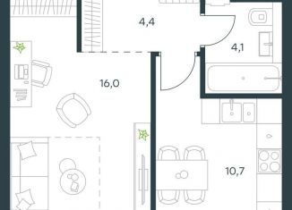 Продается однокомнатная квартира, 35.7 м2, Москва, Причальный проезд, 10А, ЖК Левел Причальный