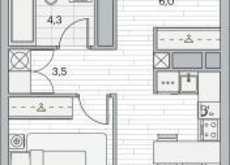 Продажа 1-ком. квартиры, 42.3 м2, Москва, Береговой проезд, 3, ЖК Береговой