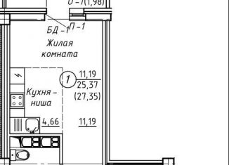 Продажа квартиры студии, 27.4 м2, Киров, улица Анжелия Михеева, 18А, Ленинский район