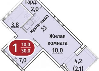 Продажа однокомнатной квартиры, 30 м2, Чебоксары, Московский район, Гражданская улица, поз5