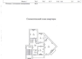 Продажа 3-комнатной квартиры, 79.5 м2, Нальчик, улица Ю.А. Гагарина, 34, район Аэропорт