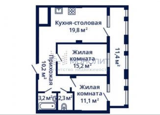 Продам двухкомнатную квартиру, 73.2 м2, Нижний Новгород, ЖК Планетарий, улица Коминтерна, 99