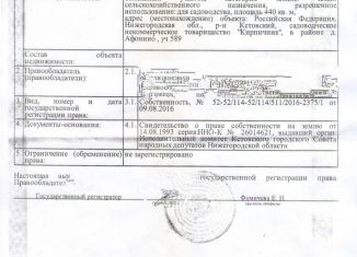 Участок на продажу, 4.4 сот., садоводческое некоммерческое товарищество Кирпичник, Озёрная улица