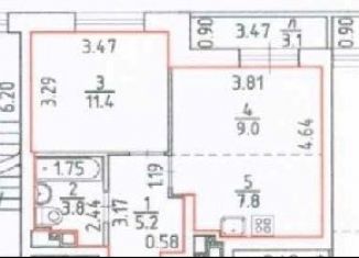 2-комнатная квартира на продажу, 37.2 м2, Ижевск, ЖК Плюс Один, улица Архитектора П.П. Берша, 22