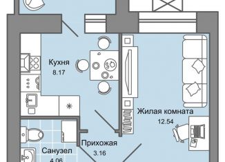 Продается однокомнатная квартира, 30 м2, Киров, улица Дмитрия Козулева, 2к1