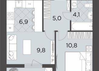 Продажа двухкомнатной квартиры, 39.9 м2, Волгоград, Советский район