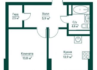 1-ком. квартира на продажу, 40.3 м2, Самара, метро Российская