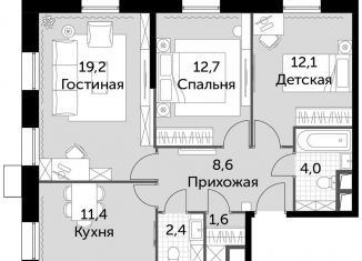 Продажа 3-ком. квартиры, 72 м2, Москва, жилой комплекс Движение Тушино, к1-2, ЖК Движение Тушино