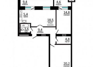 Продам 3-ком. квартиру, 96.5 м2, Артём