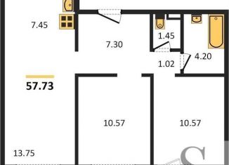 Продаю 3-ком. квартиру, 57.7 м2, Новосибирск, улица Петухова, с1, ЖК Матрёшкин Двор