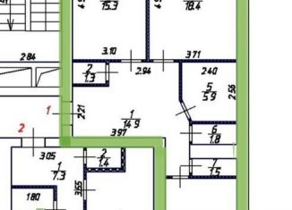 Продажа 2-ком. квартиры, 81.1 м2, Ростов-на-Дону, 1-я Баррикадная улица, 24, Железнодорожный район