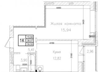 Продаю однокомнатную квартиру, 38 м2, Новосибирск, ЖК На Шоссейной
