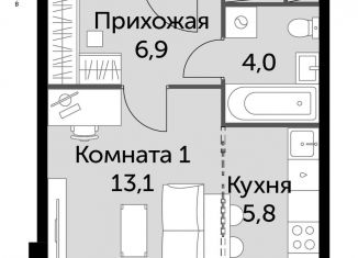 Продается квартира студия, 29.8 м2, посёлок Развилка, ЖК Римский