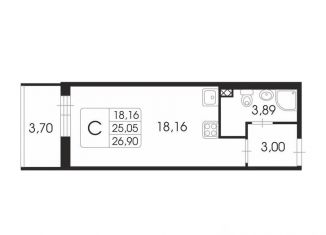 Продается квартира студия, 25.1 м2, Санкт-Петербург, ЖК Солнечный Город