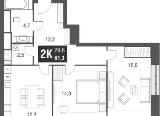 Продам двухкомнатную квартиру, 61.3 м2, Москва, проезд Серебрякова, 11-13к1, район Свиблово