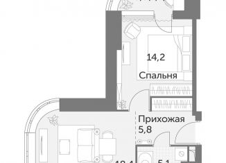 Продажа однокомнатной квартиры, 45.2 м2, Москва, район Ростокино