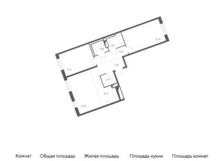 Продам двухкомнатную квартиру, 74.6 м2, Ленинградская область, жилой комплекс Квартал Лаголово, 2