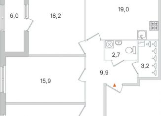 Продажа трехкомнатной квартиры, 89.8 м2, Пушкин