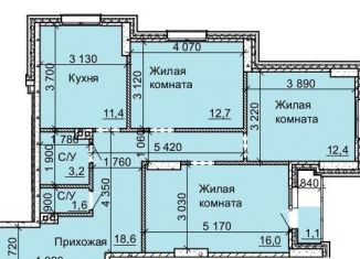 Продажа 3-комнатной квартиры, 77 м2, Новосибирская область, улица Столетова