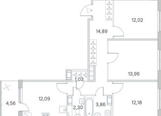 Продажа трехкомнатной квартиры, 74.6 м2, Санкт-Петербург, Дворцовая площадь, Дворцовая площадь