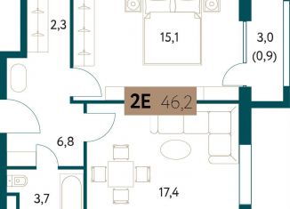 Продажа 2-комнатной квартиры, 46.5 м2, Москва, метро Раменки, Винницкая улица, 8к4