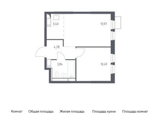 Продается 2-комнатная квартира, 36 м2, деревня Путилково