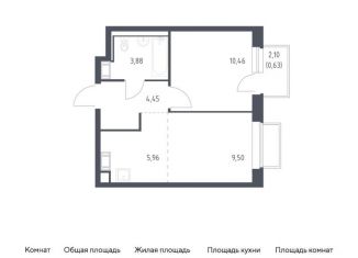 Продажа однокомнатной квартиры, 34.9 м2, Московская область, жилой комплекс Томилино Парк, к6.1