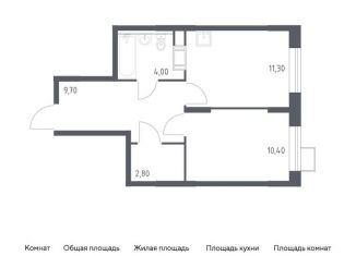 Продается квартира студия, 38.2 м2, Москва, жилой комплекс Цветочные Поляны Экопарк, к1