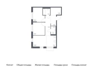 Продаю двухкомнатную квартиру, 62 м2, Москва, жилой комплекс Новое Внуково, к33