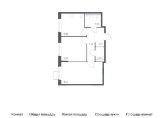 2-комнатная квартира на продажу, 56.6 м2, Московская область