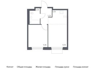 Продается однокомнатная квартира, 38.3 м2, поселение Кокошкино, жилой комплекс Новое Внуково, к33