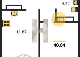 Однокомнатная квартира на продажу, 40.8 м2, Новосибирск, метро Октябрьская