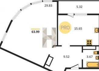 Продам 1-комнатную квартиру, 64 м2, Новосибирск, метро Октябрьская