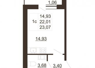 Продам квартиру студию, 23.1 м2, Гатчина, улица Хохлова, 16