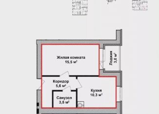 Продам однокомнатную квартиру, 36.4 м2, Нижегородская область, микрорайон Красногорка, 21к2
