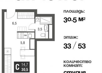 Продаю квартиру студию, 30.5 м2, Москва, проезд Серебрякова, 11-13к1, район Свиблово