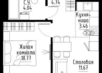 Продажа 1-комнатной квартиры, 36.1 м2, Екатеринбург, Золотистый бульвар, 15, Чкаловский район