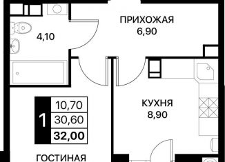 Продается 1-комнатная квартира, 32 м2, Ростов-на-Дону, Пролетарский район