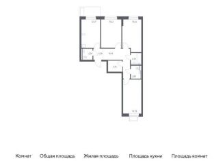 Продаю 3-ком. квартиру, 78.6 м2, посёлок Жилино-1, жилой комплекс Егорово Парк, к3.1