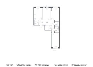 Продается 3-ком. квартира, 78.6 м2, посёлок Жилино-1, жилой комплекс Егорово Парк, к3.1