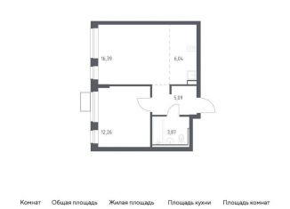 Продаю 1-комнатную квартиру, 43.7 м2, посёлок Жилино-1, жилой комплекс Егорово Парк, к3.1, ЖК Егорово Парк