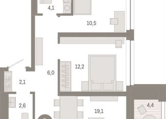 Продам 2-комнатную квартиру, 61 м2, Тюменская область