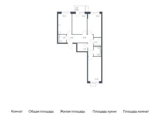 Продаю 3-ком. квартиру, 79.2 м2, посёлок Жилино-1, жилой комплекс Егорово Парк, к3.2
