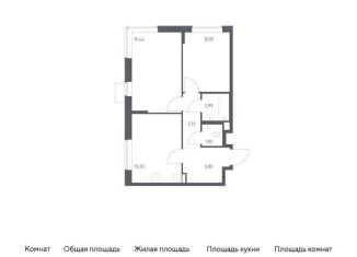 Продается 2-комнатная квартира, 53.9 м2, поселение Рязановское
