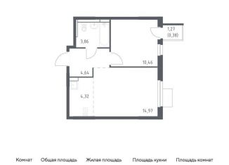 Продажа однокомнатной квартиры, 38.6 м2, Мытищи, жилой комплекс Мытищи Парк, к5