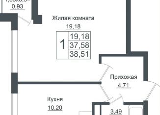 Продается 1-ком. квартира, 38.5 м2, Краснодар, ЖК Европа-Сити